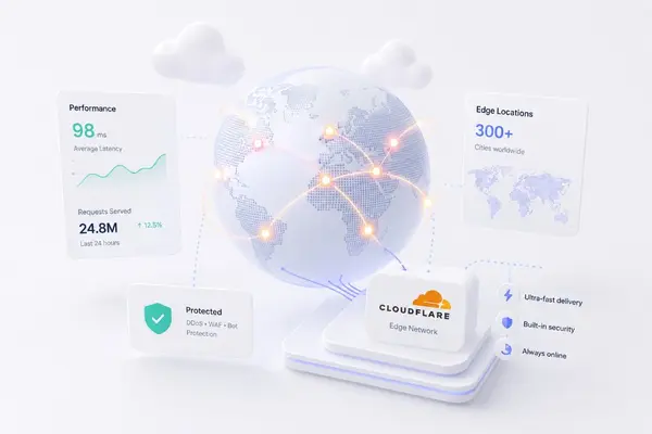 Cloudflare edge network distributing storefront assets globally